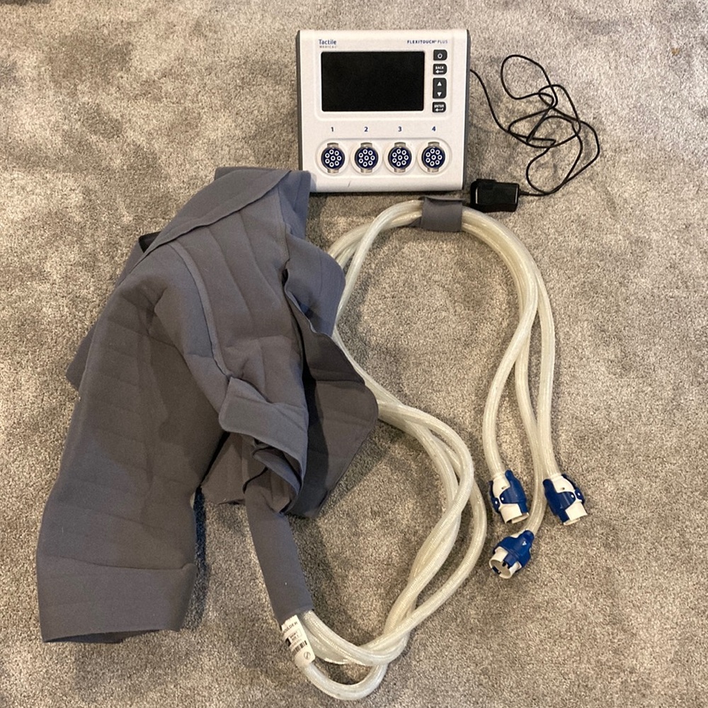 Tactile Medical Flexitouch Plus Compressor + Power Adapter Left Shoulder Garment